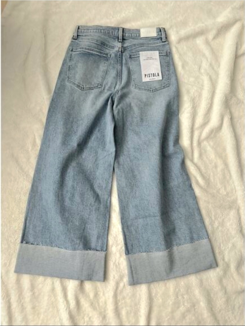 PISTOLA Lana Crop High Rise Ultra Wide Leg Jean in Snowcat - Picture 5 of 7